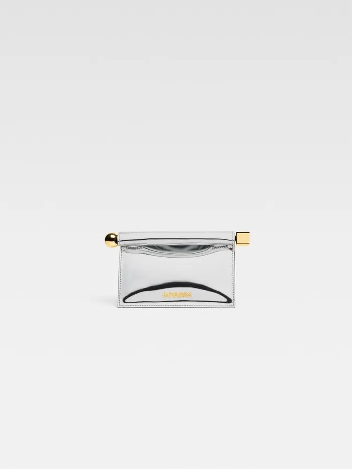 The Small Rond Carr Clutch Silver Women JACQUEMUS Crossbody and Handbags