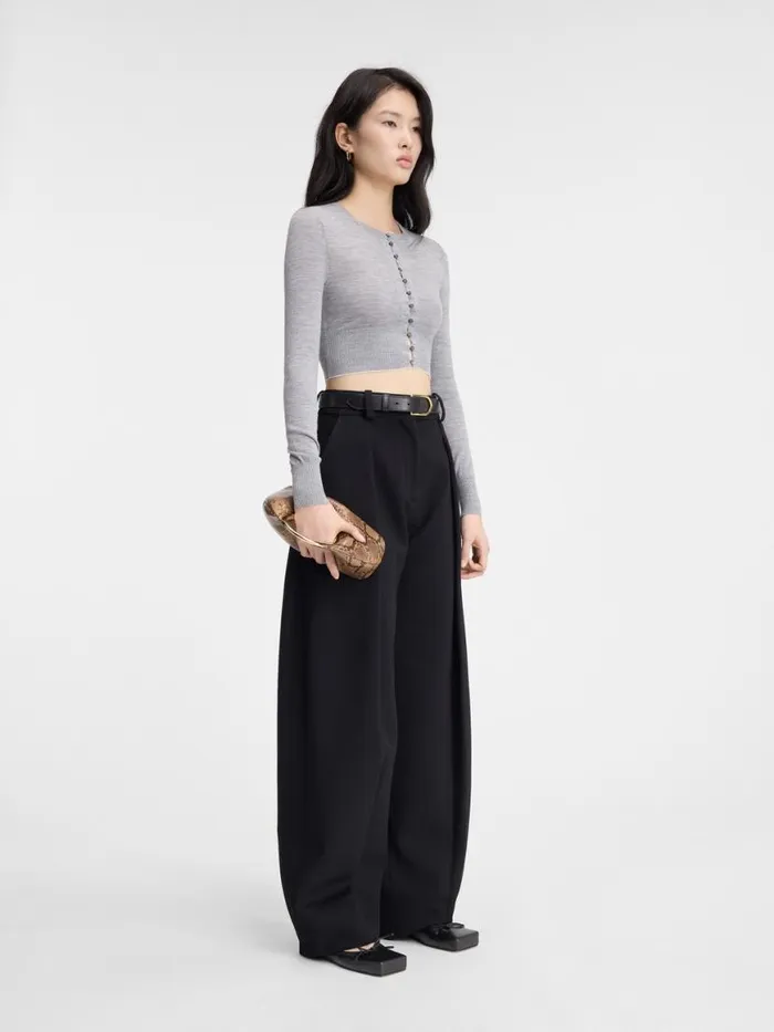 The Spiaggia Cardigan Grey Women JACQUEMUS Knits The Spiaggia Cardigan Grey Women JACQUEMUS Knits
