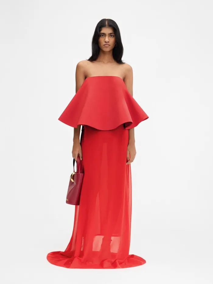The Vela Dress Red Women JACQUEMUS Dresses and Skirts