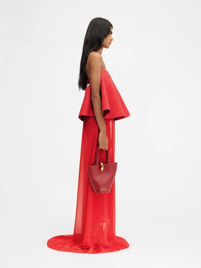 The Vela Dress Red Women JACQUEMUS Dresses and Skirts The Vela Dress Red Women JACQUEMUS Dresses and Skirts