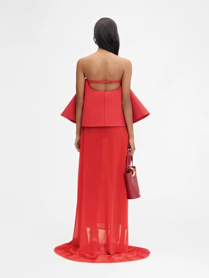 The Vela Dress Red Women JACQUEMUS Dresses and Skirts The Vela Dress Red Women JACQUEMUS Dresses and Skirts