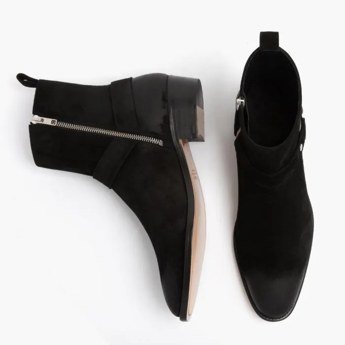 Thursday Boots Chelsea Harness Black Suede 8211 Men