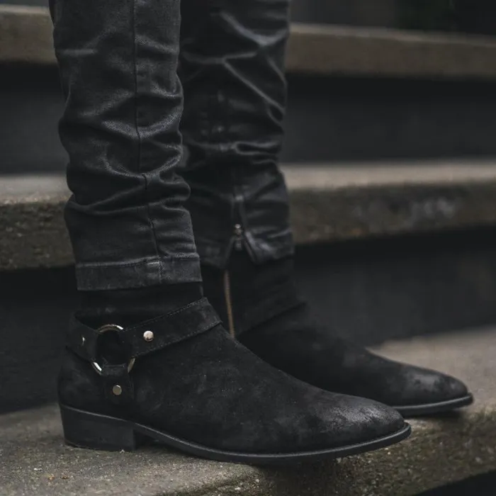 Thursday Boots Chelsea Harness Black Suede 8211 Men