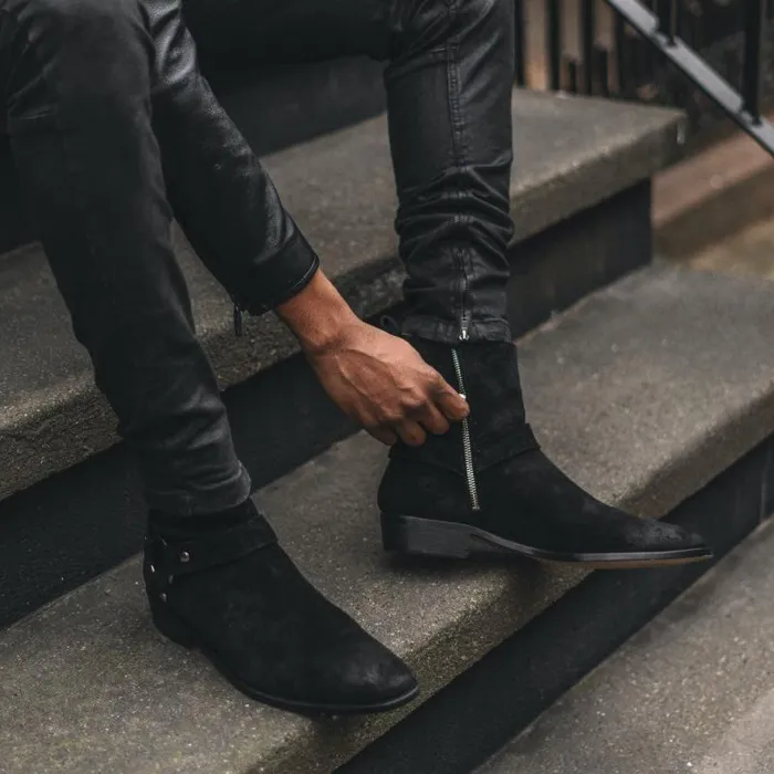 Thursday Boots Chelsea Harness Black Suede 8211 Men