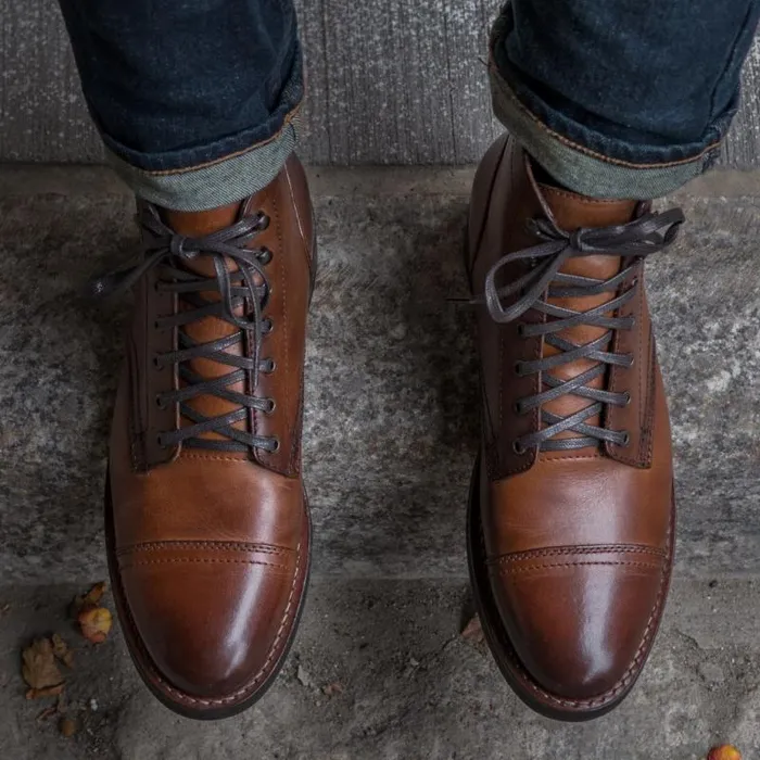 Thursday Boots LaceUp Captain Brandy 8211 Men Thursday Boots LaceUp Captain Brandy 8211 Men