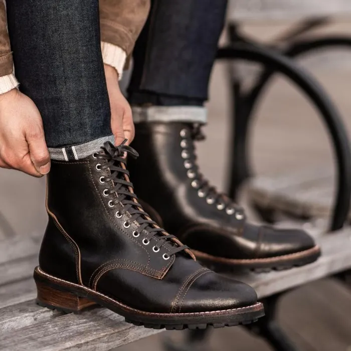 Thursday Boots LaceUp Logger Waxed Cacao 8211 Men Thursday Boots LaceUp Logger Waxed Cacao 8211 Men