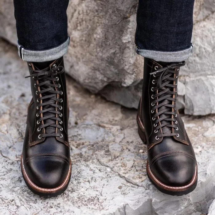 Thursday Boots LaceUp Logger Waxed Cacao 8211 Men Thursday Boots LaceUp Logger Waxed Cacao 8211 Men
