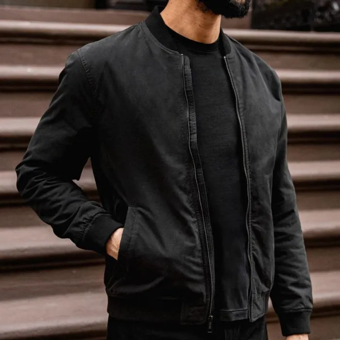 Thursday Boots Leather Union Bomber Jacket Black 8211 Men