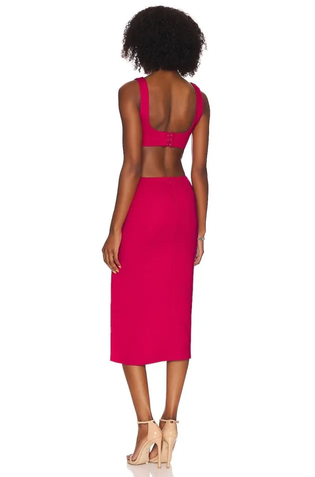 Titus Midi Dress Bright Pink Women Lovers and Friends Dresses