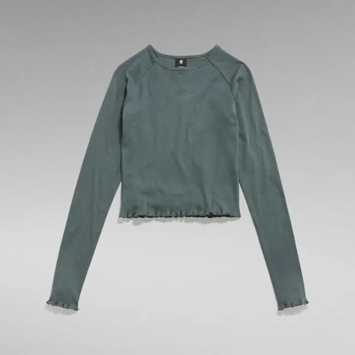 Tops and Tshirts Women GStar RAW Cropped Baby Sister Raglan Top Graphite