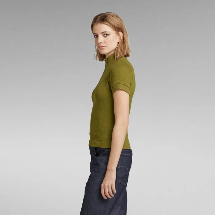Tops and Tshirts Women GStar RAW Cycling Ultra Slim Zip Top Avocado