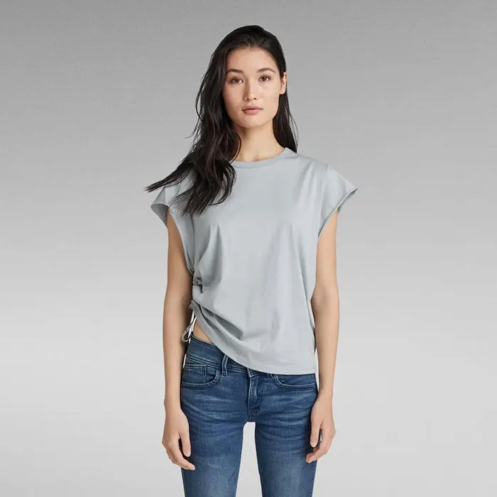 Tops and Tshirts Women GStar RAW GSRAW Knotted TShirt Correct Grey