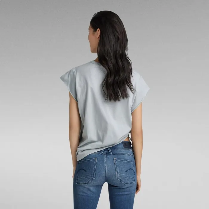 Tops and Tshirts Women GStar RAW GSRAW Knotted TShirt Correct Grey