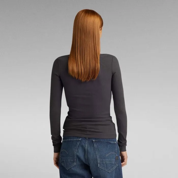 Tops and Tshirts Women GStar RAW Slim Rib Scoop Top Shadow