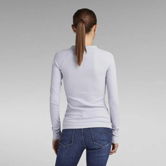 Tops and Tshirts Women GStar RAW Slim Rib Top Icelandic Blue