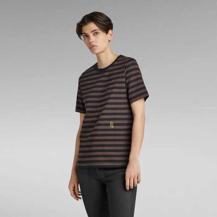 Tops and Tshirts Women GStar RAW Small Raw Graphic Stripe TShirt Chocolatcaviar Stripe Tops and Tshirts Women GStar RAW Small Raw Graphic Stripe TShirt Chocolatcaviar Stripe