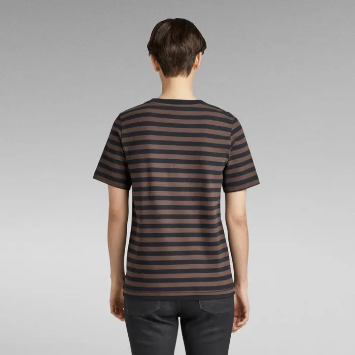 Tops and Tshirts Women GStar RAW Small Raw Graphic Stripe TShirt Chocolatcaviar Stripe