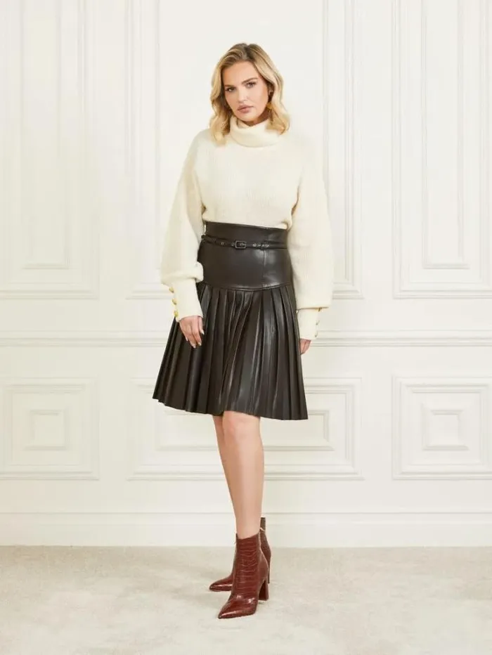 Tops And Sweaters Women Marciano Elodie High Neck WoolBlend Sweater Sandy Shore Tops And Sweaters Women Marciano Elodie High Neck WoolBlend Sweater Sandy Shore