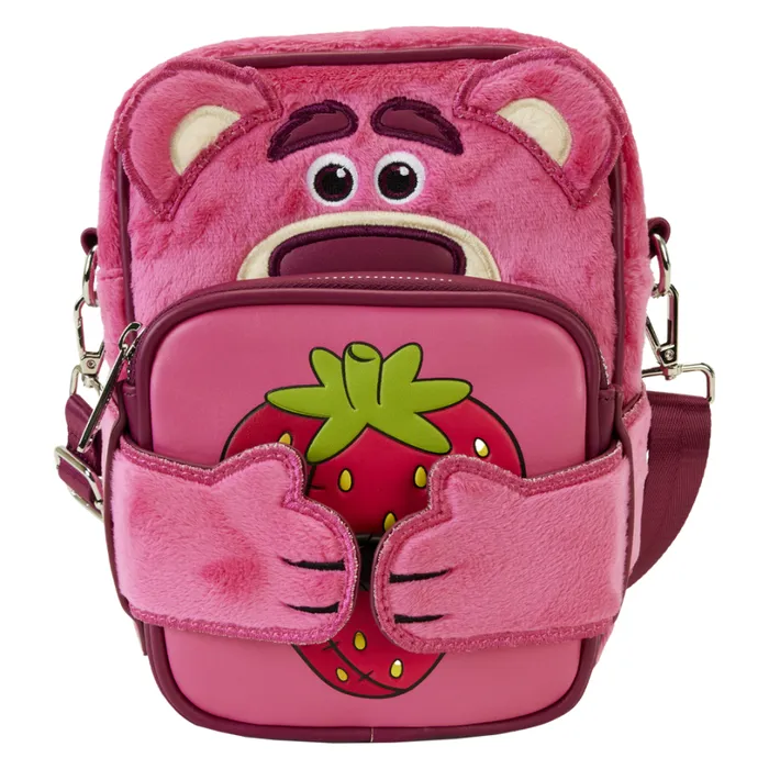 Toy Story Lotso Plush Crossbuddies Cosplay Crossbody Bag With Coin Bag Unisex Loungefly Crossbody Bags Toy Story Lotso Plush Crossbuddies Cosplay Crossbody Bag With Coin Bag Unisex Loungefly Crossbody Bags