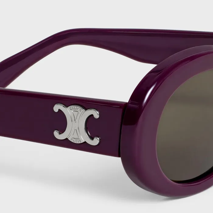 Triomphe 01 Sunglasses In Acetate Aubergine Women CELINE SUNGLASSES Triomphe 01 Sunglasses In Acetate Aubergine Women CELINE SUNGLASSES
