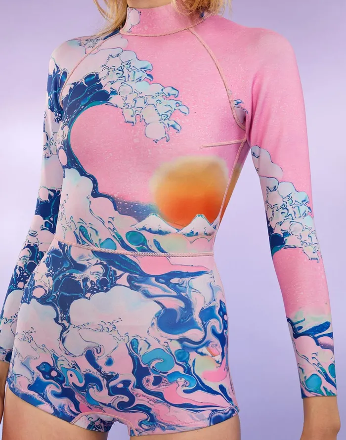Wave Wetsuit 8211 Pnkbl Women Cynthia Rowley Surf and Swim