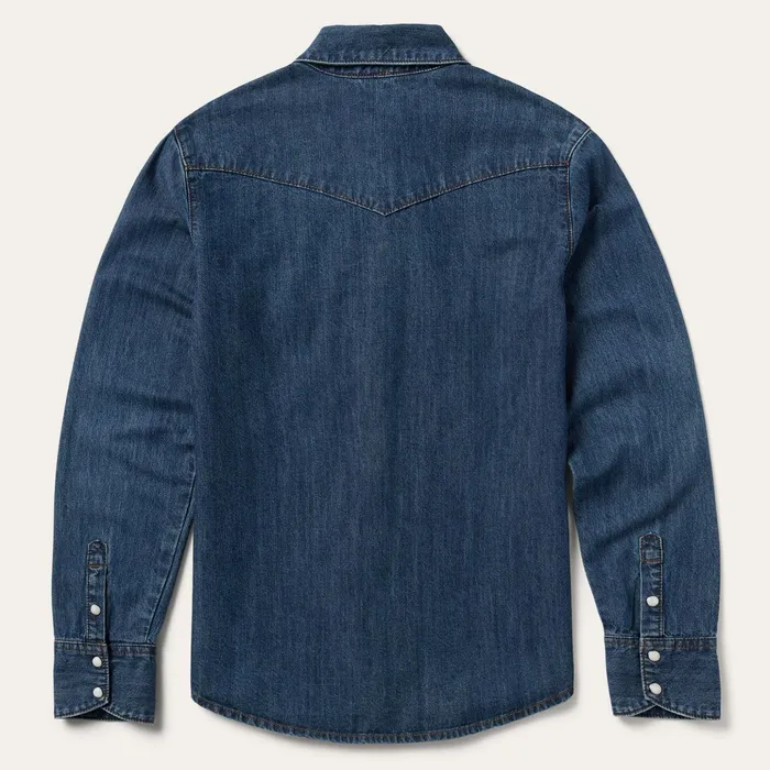 Western Shirts Women Stetson Dark Denim Snap Western Shirt Blue