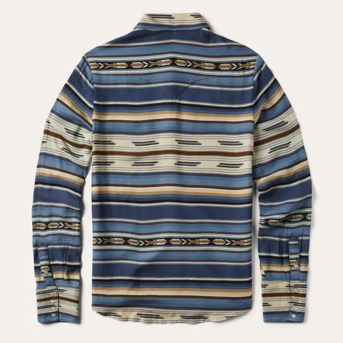 Western Shirts Women Stetson Indigo Serape Print Shirt Blue