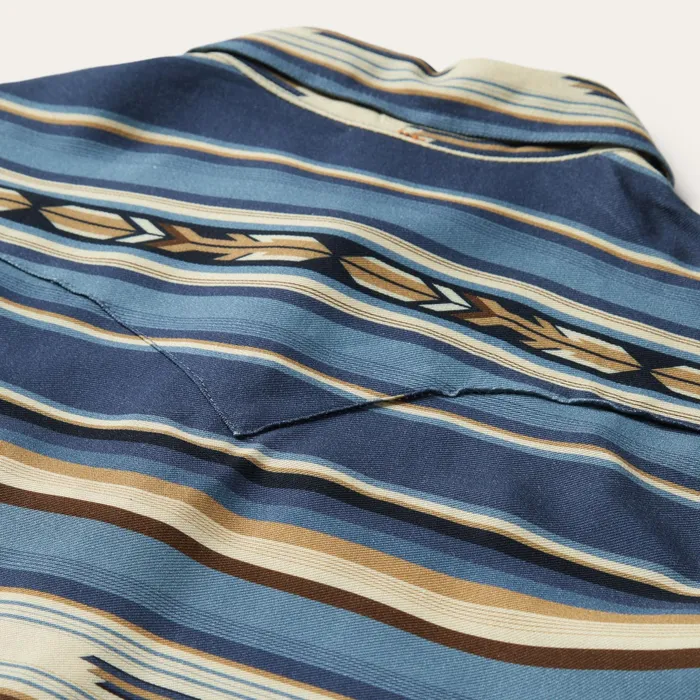 Western Shirts Women Stetson Indigo Serape Print Shirt Blue