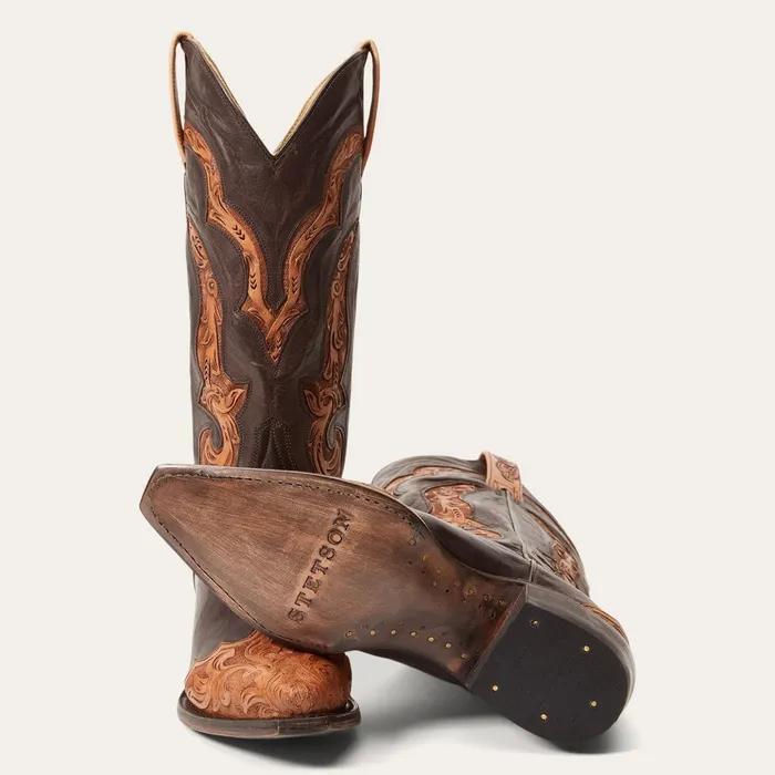 Western Women Stetson Hartley Boots Brown