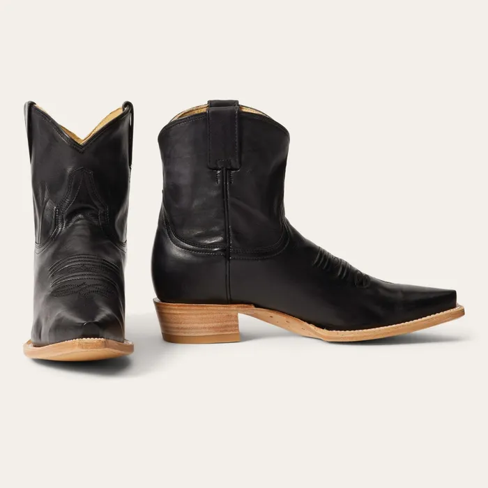 Western Women Stetson Riley Shorty Boots Black