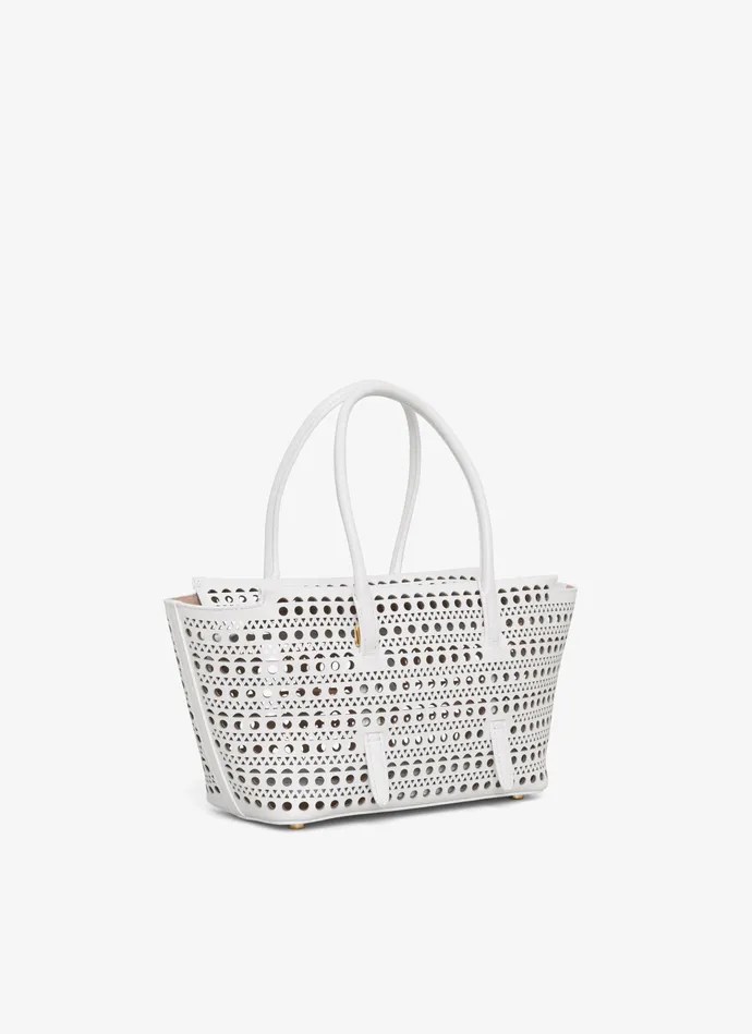 White NEO MINA 20 BAG IN VIENNE CALFSKIN Women Alaa Le Mina