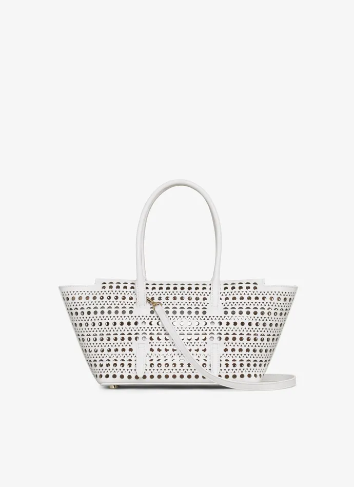 White NEO MINA 20 BAG IN VIENNE CALFSKIN Women Alaa Le Mina