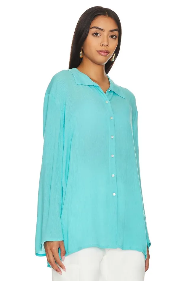 Whitney Beach Shirt Aqua Women Lovers and Friends Tops