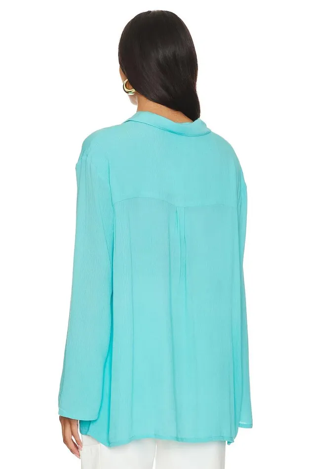 Whitney Beach Shirt Aqua Women Lovers and Friends Tops