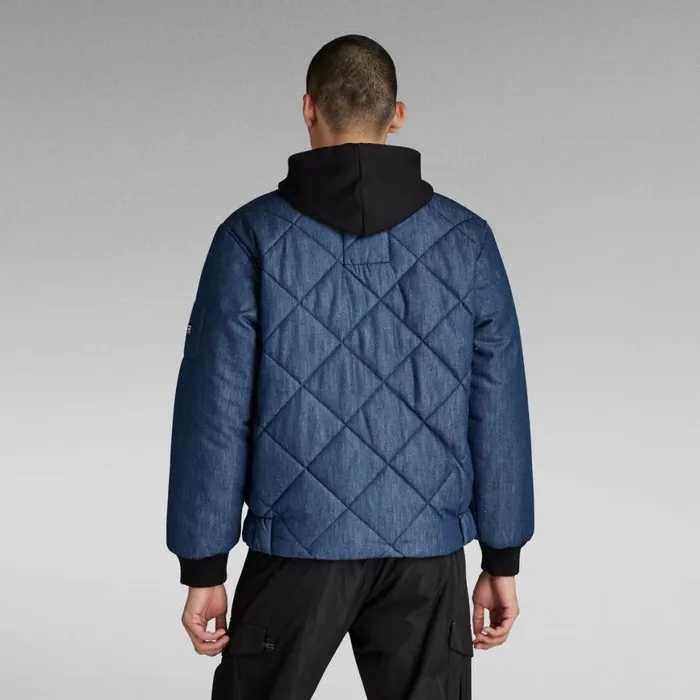 Winter Coats Men GStar RAW Premium Padded Denim Bomber Raw Denim