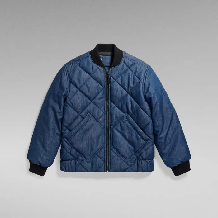 Winter Coats Men GStar RAW Premium Padded Denim Bomber Raw Denim