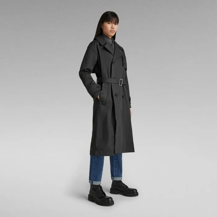 Winter Coats Women GStar RAW High Trench Raw Denim