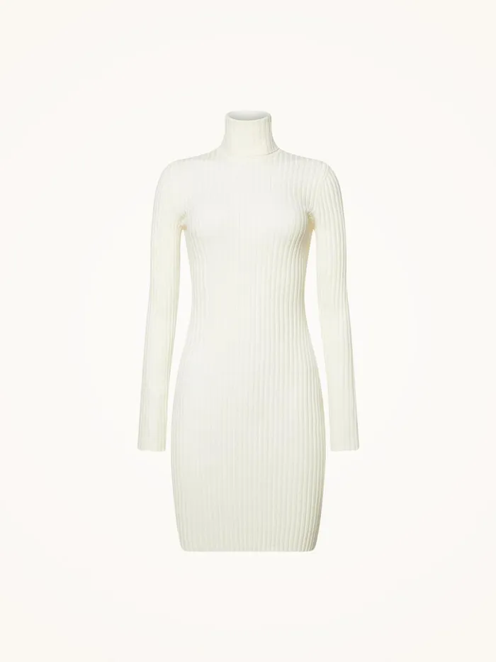 Wolford Merino Rib Dress Ecrue Women Dresses and Skirts