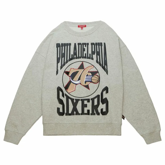 Women039s Hoodies and Sweatshirts Mitchell and Ness Women039s Logo LT Crew 30 Philadelphia 76ers Women039s Hoodies and Sweatshirts Mitchell and Ness Women039s Logo LT Crew 30 Philadelphia 76ers