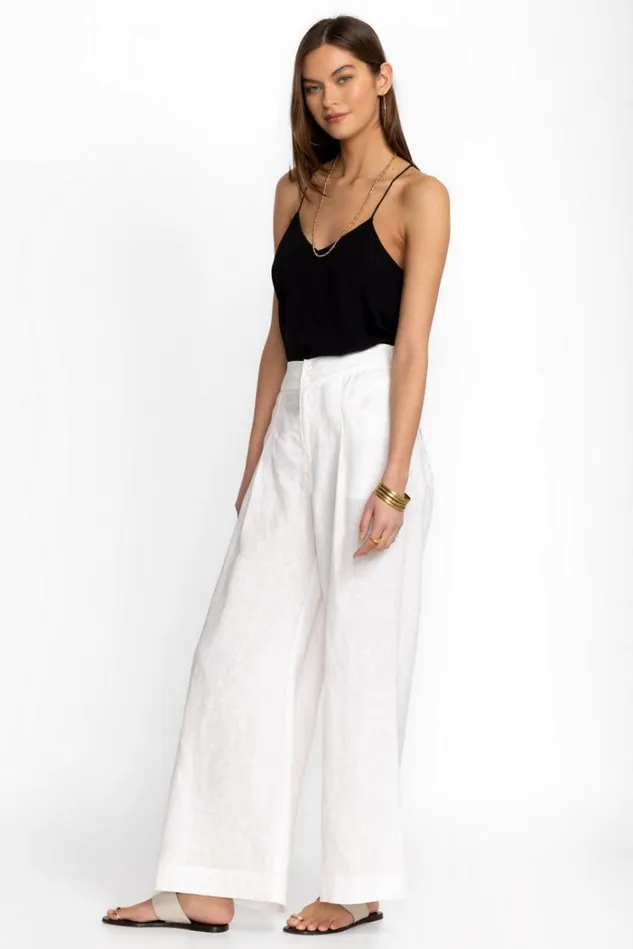 Women ACANTHA WIDE LEG PLEAT PANT White Johnny Was Bottoms Women ACANTHA WIDE LEG PLEAT PANT White Johnny Was Bottoms