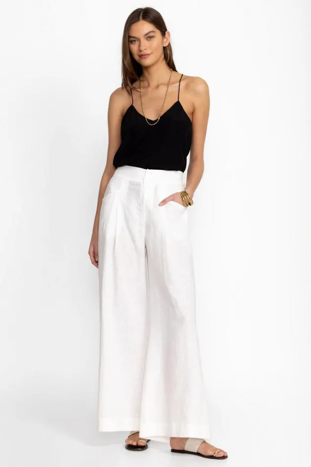 Women ACANTHA WIDE LEG PLEAT PANT White Johnny Was Bottoms Women ACANTHA WIDE LEG PLEAT PANT White Johnny Was Bottoms