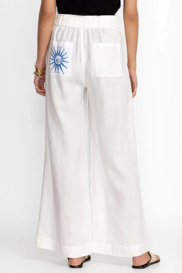 Women ACANTHA WIDE LEG PLEAT PANT White Johnny Was Bottoms Women ACANTHA WIDE LEG PLEAT PANT White Johnny Was Bottoms