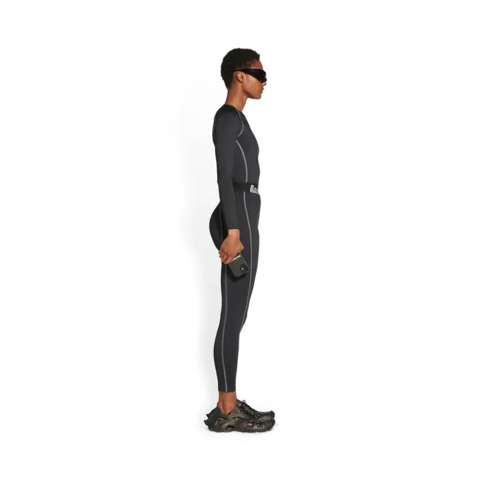 Women Activewear Balenciaga Athletic Cut Leggings In Black