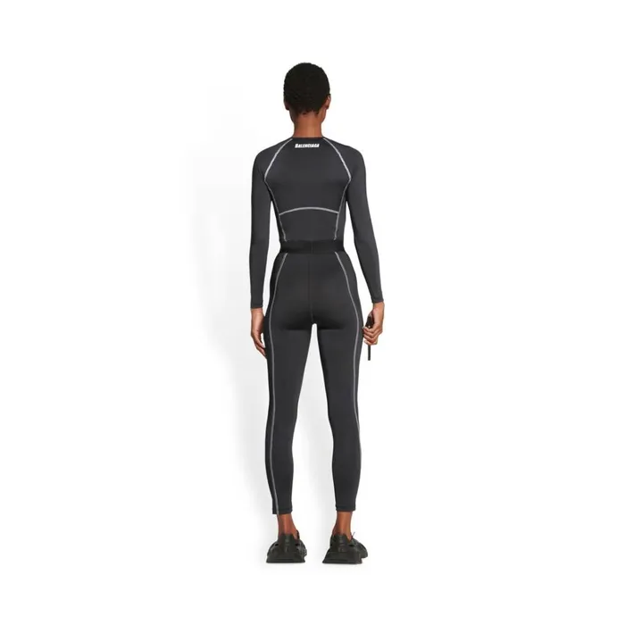 Women Activewear Balenciaga Athletic Cut Leggings In Black