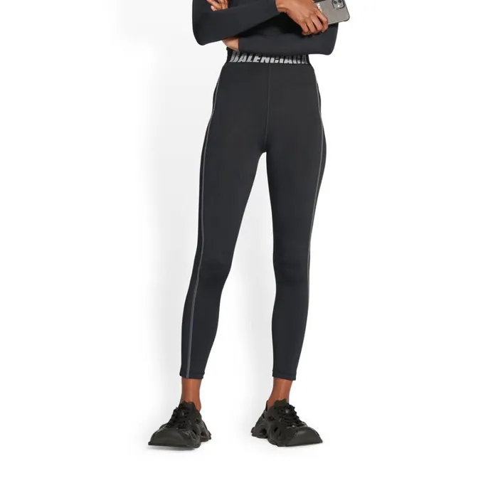 Women Activewear Balenciaga Athletic Cut Leggings In Black