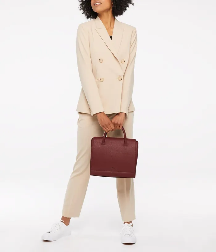 Women Adel Vegan Satchel 8211 Purity Beet Matt and Nat Satchels