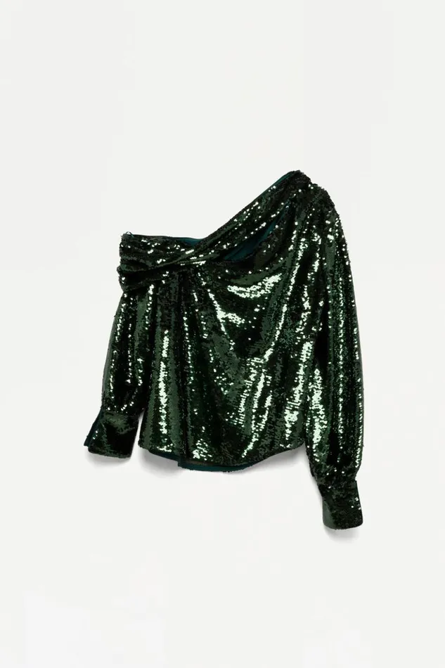 Women Alice Sequin Top Emerald Jonathan Simkhai Tops and Bodysuits