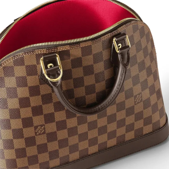 Women Alma Bag Louis Vuitton Louis Vuitton Damier Ebene Coated Canvas N53151 Alma PM 8211 Louis Vuitton Handbag Store