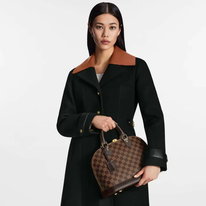Women Alma Bag Louis Vuitton Louis Vuitton Damier Ebene Coated Canvas N53151 Alma PM 8211 Louis Vuitton Handbag Store