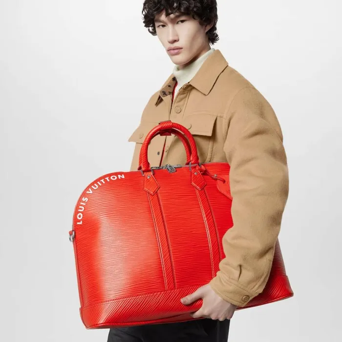 Women Alma Bag Louis Vuitton Louis Vuitton Vermillon Red M23717 Alma Travel GM 8211 Louis Vuitton Handbag Store